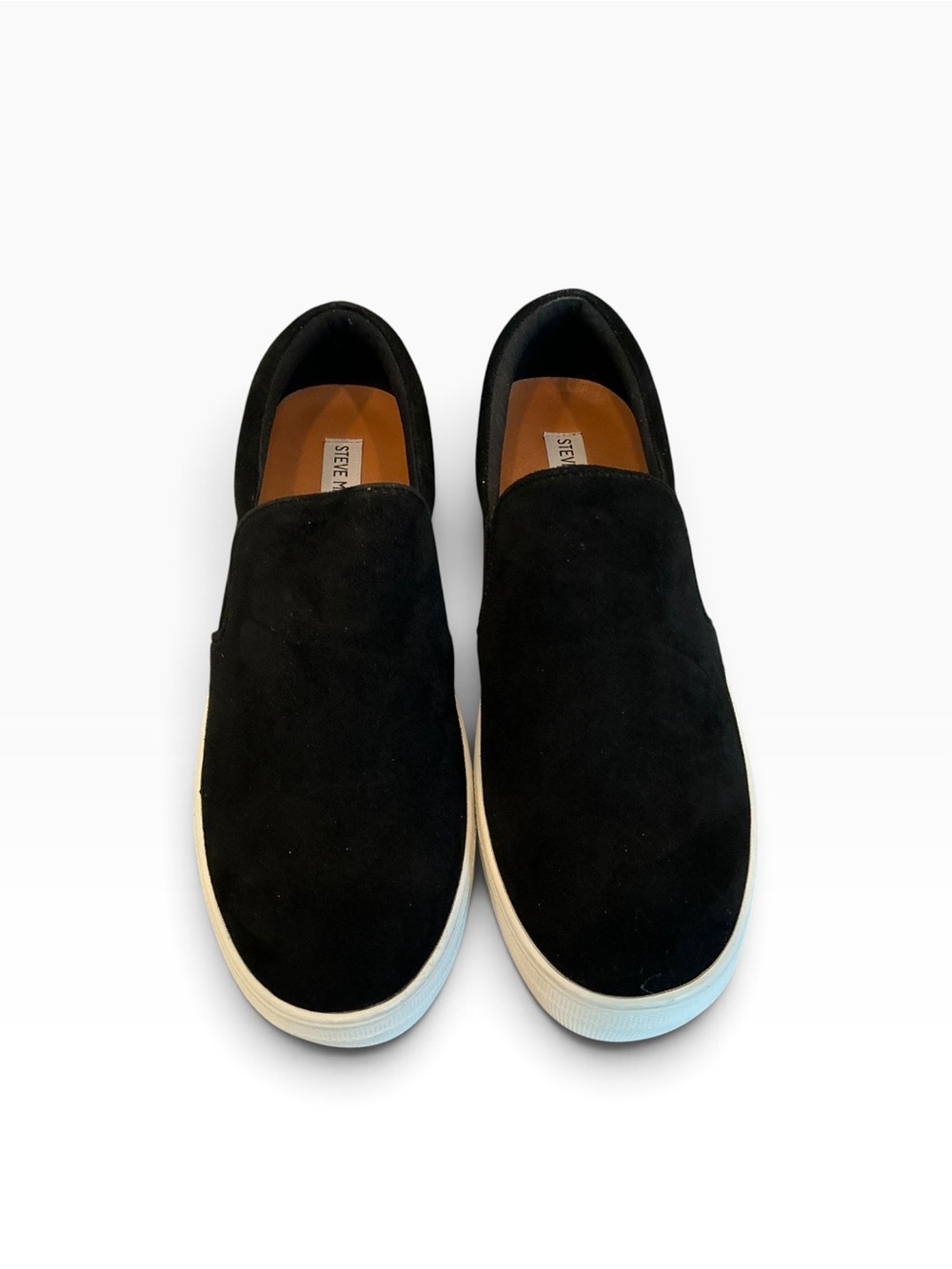 Steve Madden Gills Black Suede Platform Slip On Sneakers 10 - Picture 5 of 8